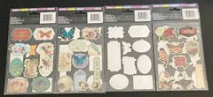 Jot Birds Butterflies Flowers Stickers LOT – 36 Pieces Total