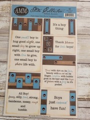 Lot of Boy & Baby Themed Sticker & Vellum Packs Scrapbook Journal Playground