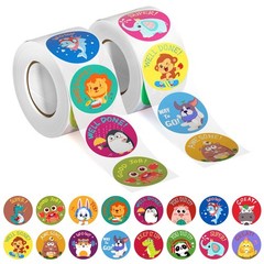 1000 Motivational Stickers for – 1 Inch Animal Reward Stickers in 16 Designs …