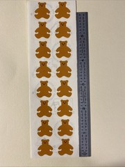 Vintage BEARS Sticker Sheet Scrapbook Planner Craft Stickers 1979