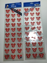 Disney Mickey Mouse icon Alphabet stickers 60 pieces on 2 sheets!