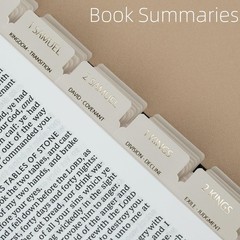 UPAFEXXI-Laminated Bible Tabs with Book Summaries(Gold Foil Summaries Gray