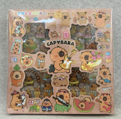 Collectible Capybara Sticker Box Set Kawaii Stationery 100 Pieces Scrapbooking
