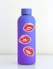 Red Lips Die Cut Vinyl Stickers Set Scrapbooking Laptop Waterbottle