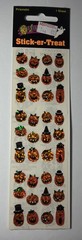 90s Sandylion Halloween Stick-er-Treat Prismatic Jack O Lantern Pumpkin Stickers