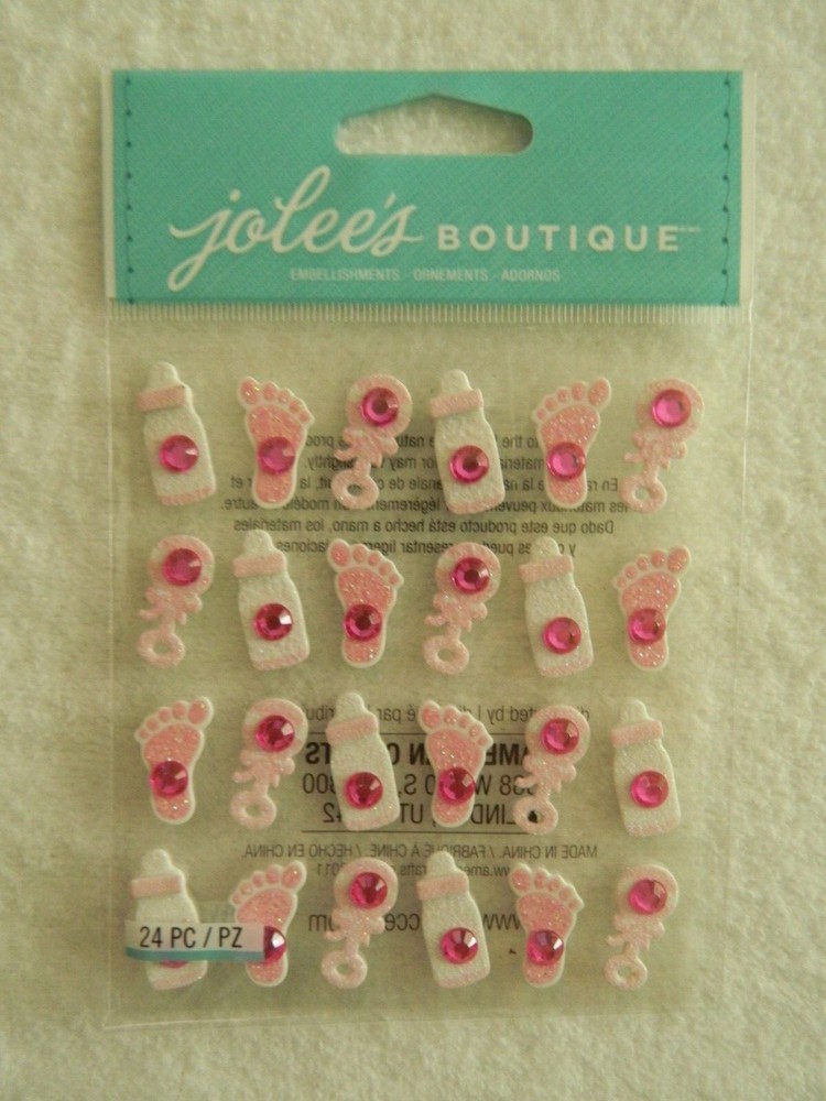 Jolee’s Boutique 24 pc dimensional stickers – BABY GIRL ICON REPEATS