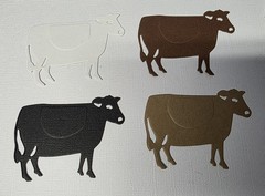 Cow Die Cut Cardstock Embellishments For Scrapbooking Card Making 8 Pieces