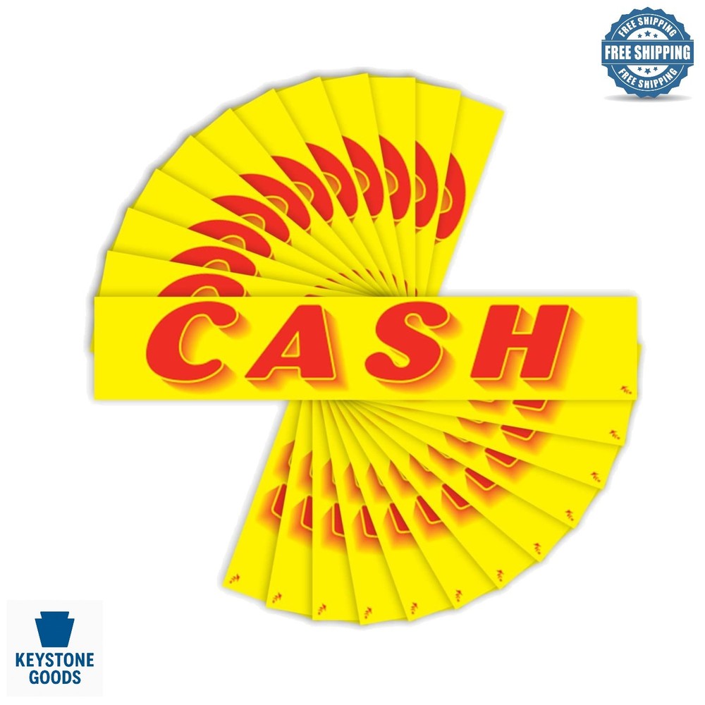 12-Pack Car Dealership UV-Resistant Windshield Stickers – Bright Yellow & Red