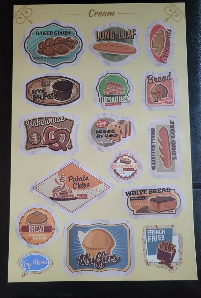 scratch and sniff stickers sheet NEW sheet HORIECHALY Cream scent