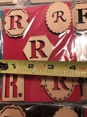 Wooden Stickers Letters P,T,R,F,D,L. NEW Scrapbook Craft Monogram Initial Alpha