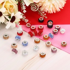 5mm Clay Spacer Beads, 100 Pcs Rhinestone European Polymer Bead, Gold