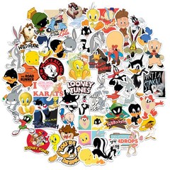 LOONEY TUNES VARIETY DIE CUT VINYL 50 CT STICKER PACK