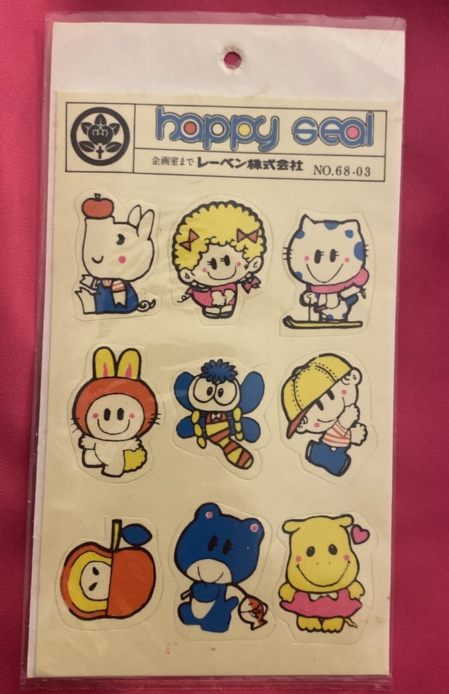 Happy Seal Stickers Vintage -Very Cute Characters. Aprox Age 1976-1979