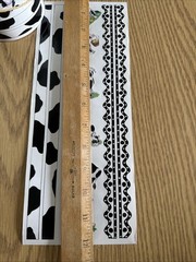 NRN Designs Cow Border Scrapbook Sticker ROLL, Cow Stickers Moo Farm
