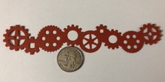 GEAR BORDER Die-Cuts(3pc)6”x 1” Steampunk•Cogs•Sprocket•Vintage •Machine•Antique