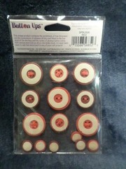 (6 Sheets) Scrapbooking Button Stickers Button Ups Photo Safe Adhesive Buttons