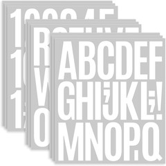 195 Pc 3 Inch White Vinyl Letter Number Stickers Self Adhesive for Signs Crafts