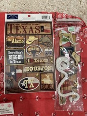Mixed Brands Texas Western Country Scrapbooking Lot Stickers Brads Paper Metal