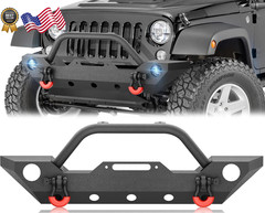 For Wrangler JK JL & Gladiator JT Front Bumper Compatible with 2007-2026 Jeep Wr