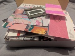 Junk Journal Mystery Box Of Color Swatches, Magazine Pages, Etc