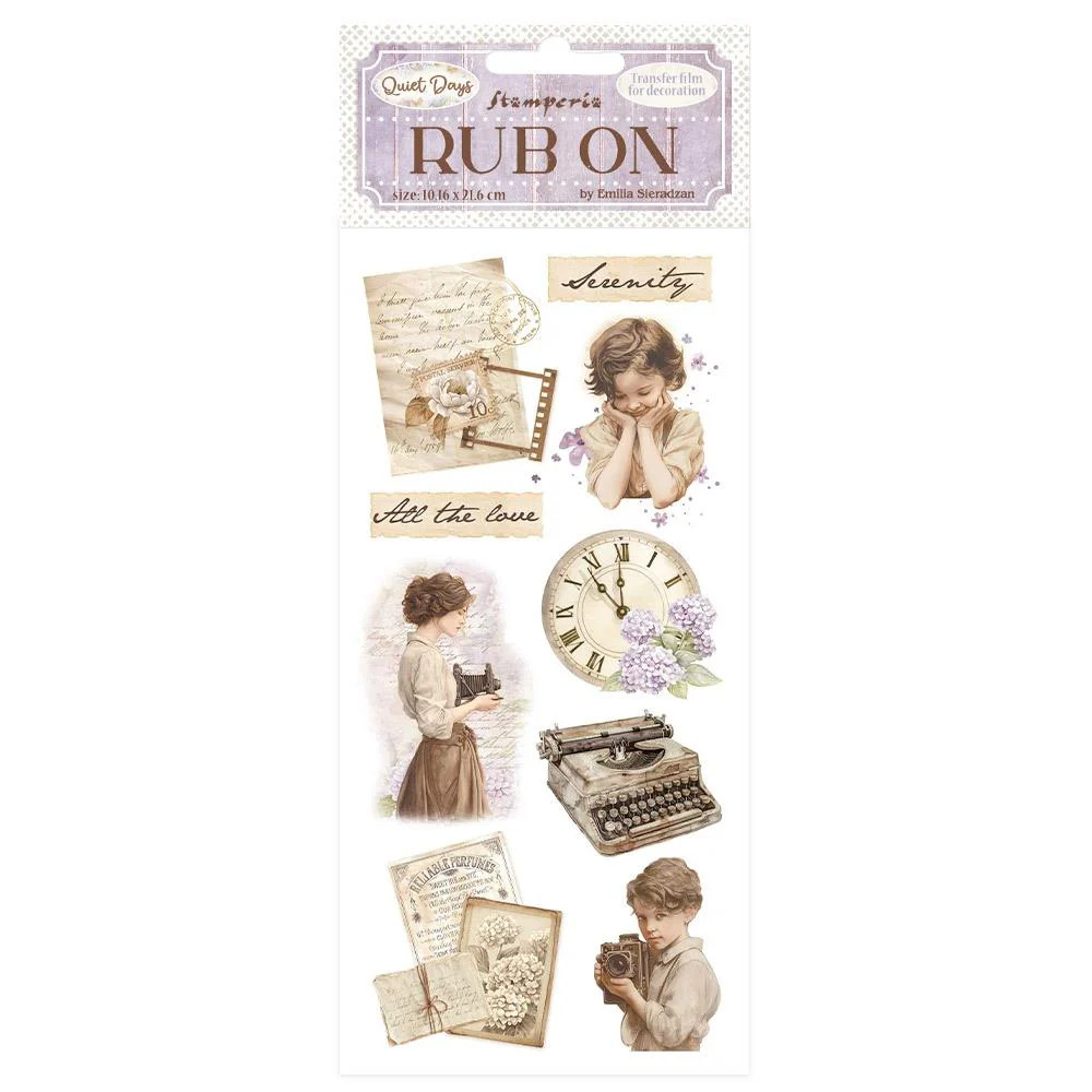 Stamperia Quiet Days Rub-Ons – Vintage Treasures, DFLRB205