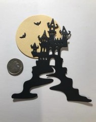 2 Castle bats Die Cuts Paper Pieces Halloween