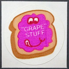 Vintage TREND Scratch and Sniff MATTE Sticker GRAPE JELLY – No TM