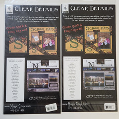 NEW Lot 2 Magic Scraps Clear Details BABY BOY GIRL Transparent Die Word Sheets-G
