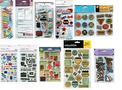 Lot of 11 Travel & Vacation scrapbook stickers – Jolees, Sticko, Recollections