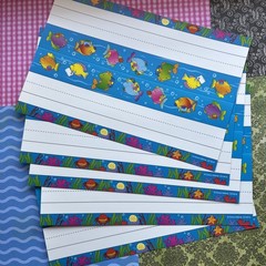 Vintage Carson Dellosa Fish Fishbowl Bulletin Board Name Tags Plates Cutout Lot