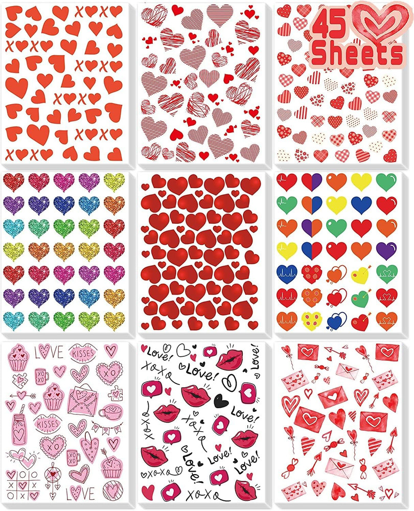 Valentine’S Heart Stickers – 2000PCS Cute Stickers for Cards & Crafts