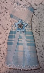 Lot of 3 Handmade Dresses For Junk Journals Scrapbooks Shadow Boxes Or Ornaments