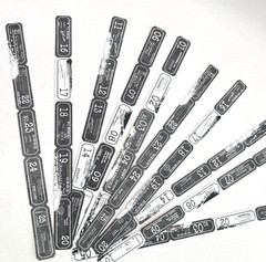 Black White Number Cardstock Stickers Junk Journal Collage Scrapbooking