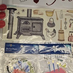 Lot of 7 Crafting Stickers for Scrapbooking and Die Cut Shapes Assorted Brands