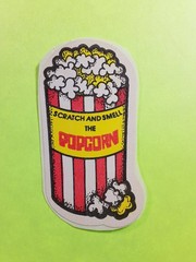 vtg 80s 3M popcorn scratch ‘n sniff small sticker