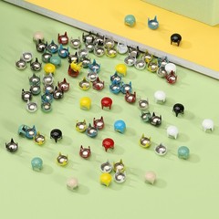5mm Metal Studs Spots 100Pcs Round Dome Claw Beads Nailhead, Apricot
