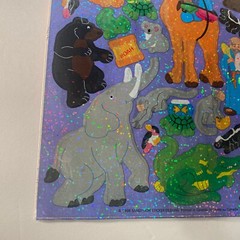 Vtg Noah’s Ark Create A Scene Sandylion Stickers Reusable Prismatic Glitter New