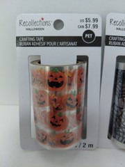 LOT of 2 Crafting Tape Halloween Pumpkins Spider Webs 2.2 yd each NEW