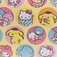 Hello Kitty Sanrio Foil Stickers Lot 3 Sheets Japan Kawaii Scrapbook New