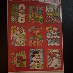 Christmas Stickers Multicolor Self-Adhesive Peel & Stick, 36 Sheet, Naughty