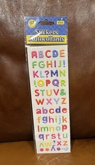 Alphabet Stickers Autocollants – Neon Colors – 61 Count