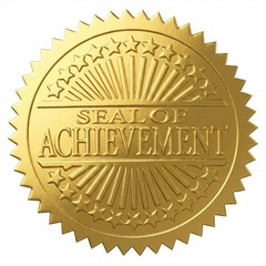 Gold Starburst Certificate Seals – 2″ Self-Adhesive Award Stickers, 100 Count fo