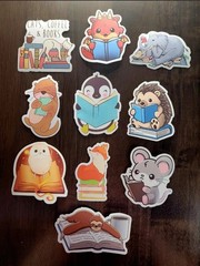 STICKERS UPICK Various Animals Cute Cartoon Vinyl PEEL & STICK