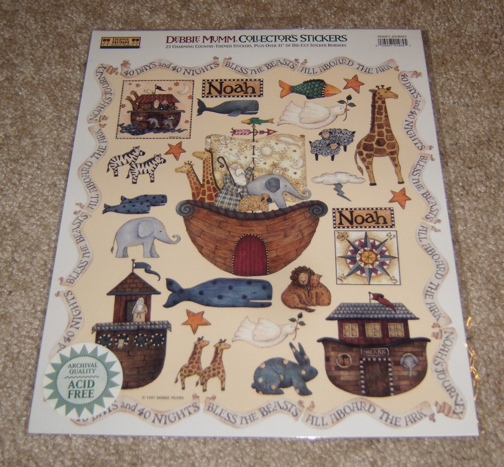 Creative Imaginations 8×10 Sticker Sheet ~ by Debbie Mumm….Noah’s Journey