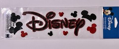 Disney Embroidered Sticker Disney Title Black Red Scrapbooking