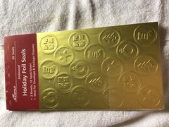Hallmark Foil stickers Christmas gold 2 new 2 opened+ 3 colorful opened 150+