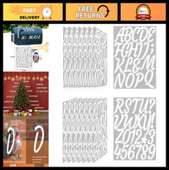336 Pcs Waterproof Letter Stickers – Self-Adhesive Alphabet Decals for DIY, Mail
