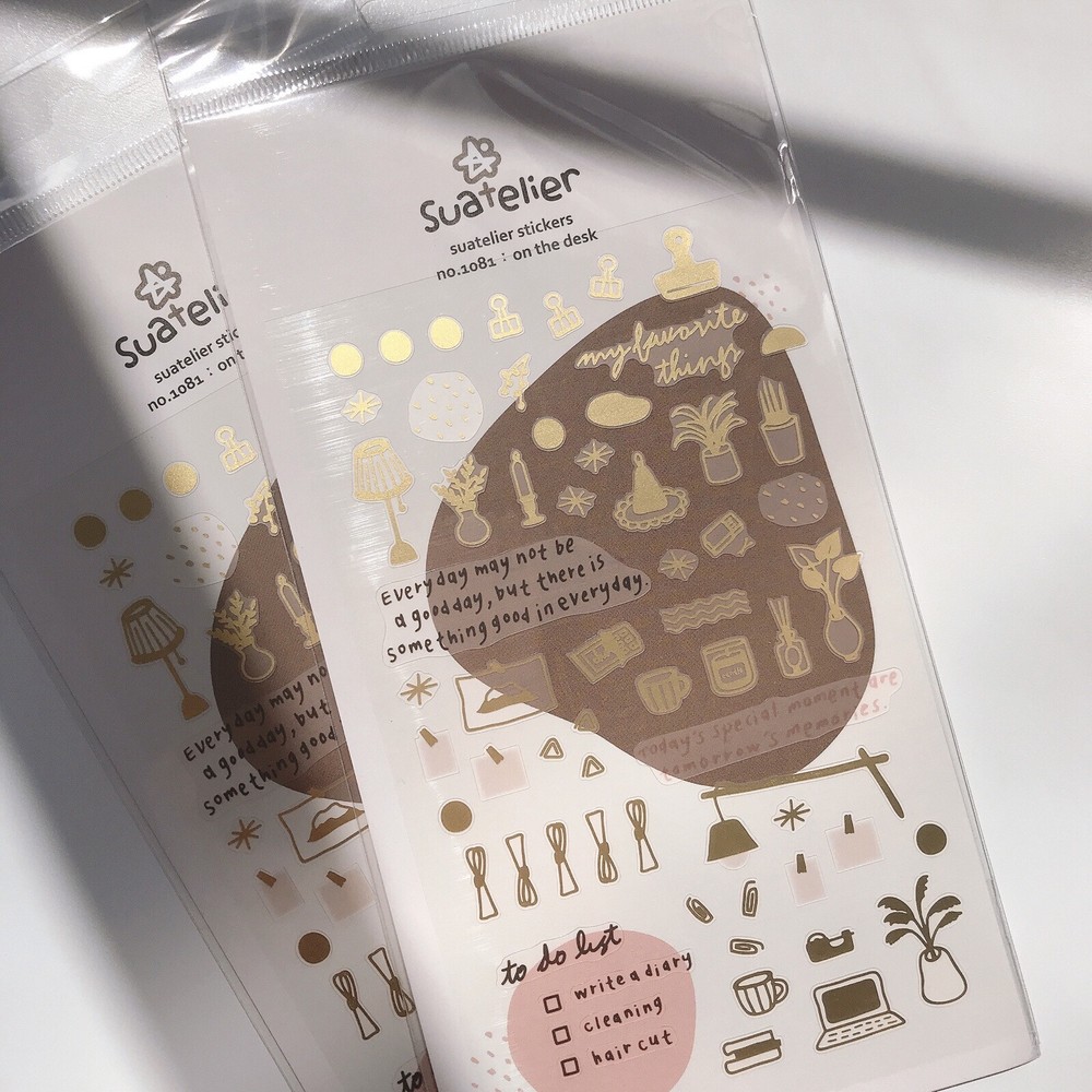 Suatelier On The Desk Stickers | Korean Scrapbooking Craft Stationery Deco Craft