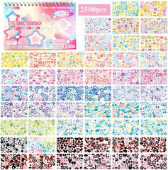 2500PCS Kpop Photocard Stickers – Glitter, Butterfly, Heart, Ribbons Deco Stick