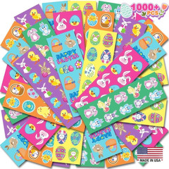 Assorted Easter Stickers for Kids – 100 Sheets with over 1000 Stickers – Made in
